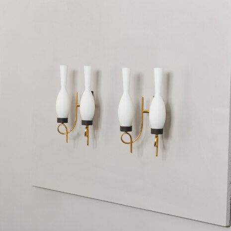 24060 wall lamps #2-3 Pair of mid-century wall sconces attr. to Stilnovo, Italy 1960s