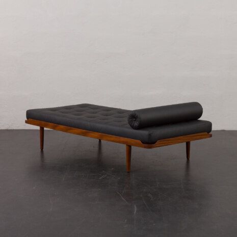 24064.1 Danish mid century teak daybed in black leather, 1960s-5 24064.1 Danish mid century teak daybed in black leather, 1960s-5