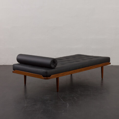 24064.1 Danish mid century teak daybed in black leather, 1960s-7 24064.1 Danish mid century teak daybed in black leather, 1960s-7