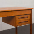 24069 Danish mid century teak desk with hidden vanity, 1960s-10