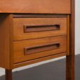 24069 Danish mid century teak desk with hidden vanity, 1960s-11