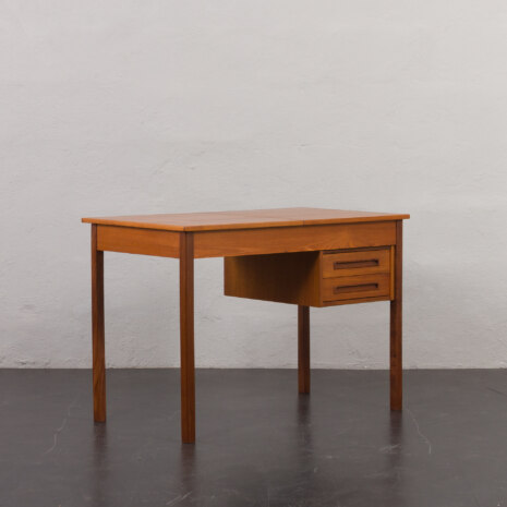 24069 Danish mid century teak desk with hidden vanity, 1960s-2 24069 Danish mid century teak desk with hidden vanity, 1960s-2