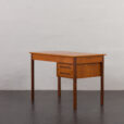 24069 Danish mid century teak desk with hidden vanity, 1960s-5