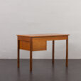 24069 Danish mid century teak desk with hidden vanity, 1960s-7