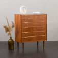 Danish mid-century teak chest of 6 drawers by Genega Mobler, 1960s