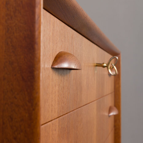 24076 Johannes Sorth teak chest of 6 drawers, Denmark 1960s-9 24076 Johannes Sorth teak chest of 6 drawers, Denmark 1960s-9