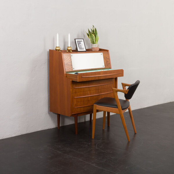 Danish mid-century multifunctional secretaire with hidden desk and vanity, 1960s