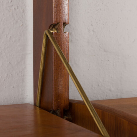 24091 Ergo three bay teak wall unit by John Texmon, Norway 1960s-15 24091 Ergo three bay teak wall unit by John Texmon, Norway 1960s-15