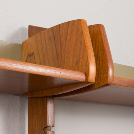 24091 Ergo three bay teak wall unit by John Texmon, Norway 1960s-16 24091 Ergo three bay teak wall unit by John Texmon, Norway 1960s-16