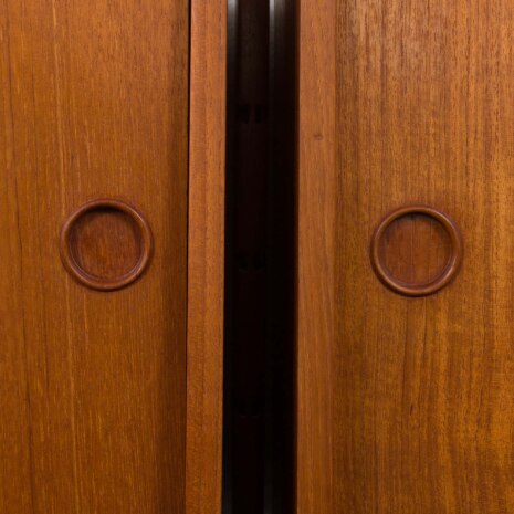 24091 Ergo three bay teak wall unit by John Texmon, Norway 1960s-17 24091 Ergo three bay teak wall unit by John Texmon, Norway 1960s-17