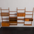 24119 Poul Cadovius four bay teak wall unit-12