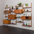24119 Poul Cadovius four bay teak wall unit-3