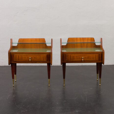 24071 pair of Italian walnut nightstands-3 Paolo Buffa Pair of Italian mid-century nightstands, 1957
