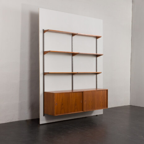 24086 Kai Kristiansen two bay teak wall unit-3 24086 Kai Kristiansen two bay teak wall unit-3