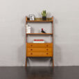 24092 Ergo free standing one bay teak wall unit-1