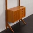 24093 Ergo free standing one bay teak wall unit by John Texmon, Norway 1960s-11