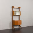 24093 Ergo free standing one bay teak wall unit by John Texmon, Norway 1960s-3