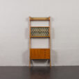 24093 Ergo free standing one bay teak wall unit by John Texmon, Norway 1960s-8