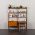 24096 Ergo free standing two bay teak wall unit-1