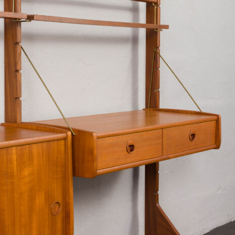 24096 Ergo free standing two bay teak wall unit-10 24096 Ergo free standing two bay teak wall unit-10