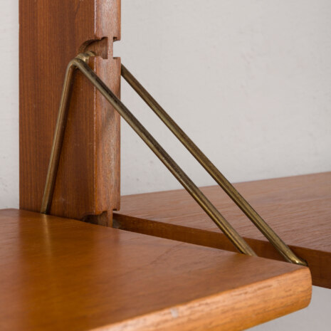 24096 Ergo free standing two bay teak wall unit-11 24096 Ergo free standing two bay teak wall unit-11