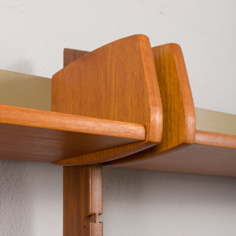 24096 Ergo free standing two bay teak wall unit-13 24096 Ergo free standing two bay teak wall unit-13