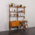 24096 Ergo free standing two bay teak wall unit-2