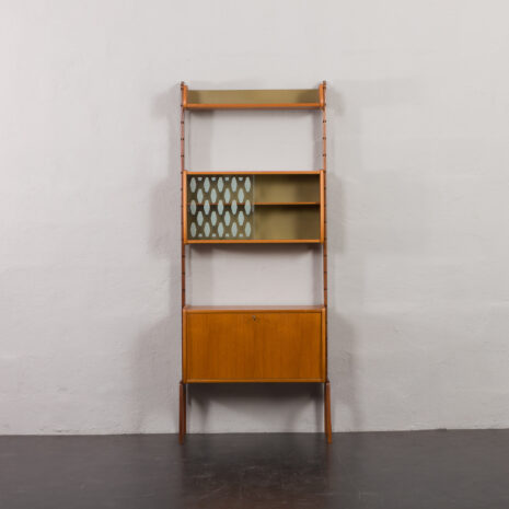 24098 Ergo free standing one bay teak wall unit-6 24098 Ergo free standing one bay teak wall unit-6