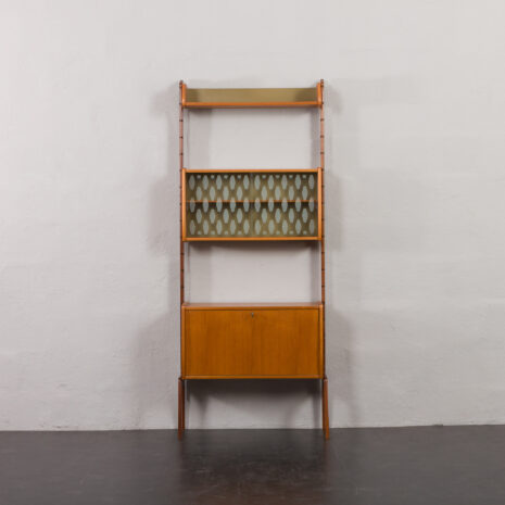 24098 Ergo free standing one bay teak wall unit-8 24098 Ergo free standing one bay teak wall unit-8