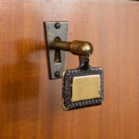 24100 Italian free standing three bay teak wall unit-11 24100 Italian free standing three bay teak wall unit-11