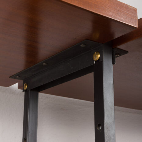 24100 Italian free standing three bay teak wall unit-12 24100 Italian free standing three bay teak wall unit-12