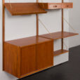 24116 Preben Sorensen two bay teak wall unit with desk-10