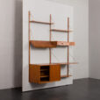 24116 Preben Sorensen two bay teak wall unit with desk-5