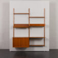 24116 Preben Sorensen two bay teak wall unit with desk-8