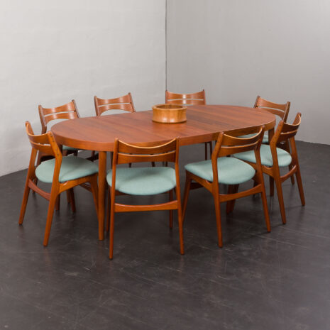 24124 Erik Buch set of 8 teak chairs-1 Set of 8 Teak Dining Chairs, Model 310, Erik Buch for Christiansen Møbelfabrik, Denmark 1960s