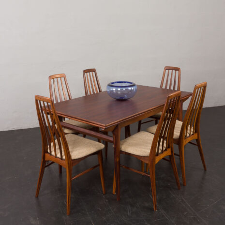 Danish Rosewood Eva Dining Chairs by Niels Koefoed for Koefoeds Hornslet, 1960s Danish Rosewood Eva Dining Chairs by Niels Koefoed for Koefoeds Hornslet, 1960s
