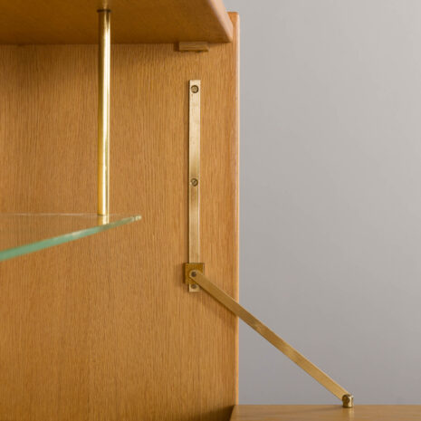 24128 Sven Andersen Scandinavian free standing two bay oak wall unit-11 24128 Sven Andersen Scandinavian free standing two bay oak wall unit-11