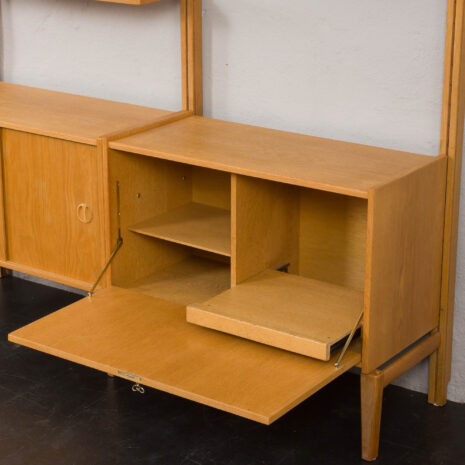 24128 Sven Andersen Scandinavian free standing two bay oak wall unit-16 24128 Sven Andersen Scandinavian free standing two bay oak wall unit-16