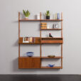 24143 Upcycled two bay teak wall unit-1