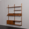24143 Upcycled two bay teak wall unit-3