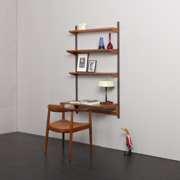 Kai Kristiansen wall unit with a large shelf or a desk,  FM Mobler, Denmark 1960s