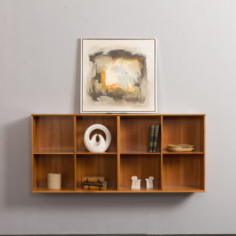 24186 Bookcase Mogens Koch style-1 Mid-century 2 sections modular bookcase in light mahogany, Denmark 1970s