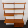 23313 Poul Cadovius two bay teak wall unit with desk-10