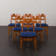 23558 Henning Kjaernulf set of 6 reazorblade chairs for Syrup, Denmark 1960s-4