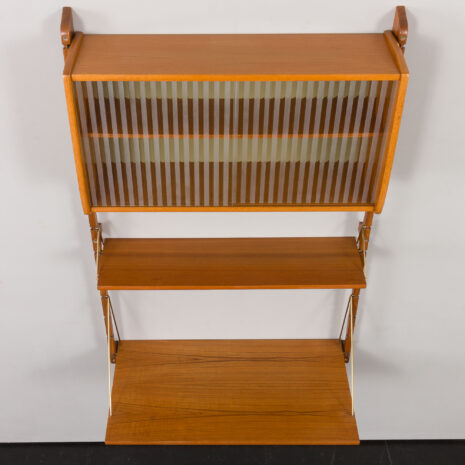 24094 Ergo one bay teak wall unit with desk-10 24094 Ergo one bay teak wall unit with desk-10