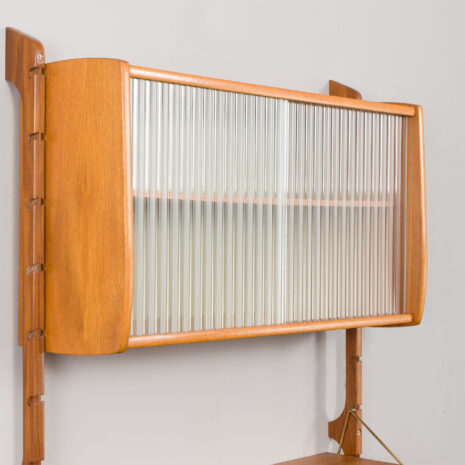 24094 Ergo one bay teak wall unit with desk-11 24094 Ergo one bay teak wall unit with desk-11