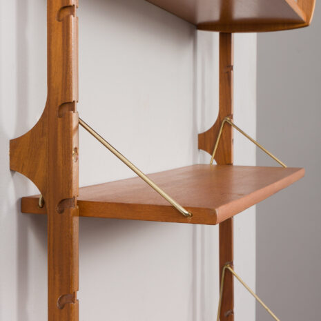 24094 Ergo one bay teak wall unit with desk-12 24094 Ergo one bay teak wall unit with desk-12