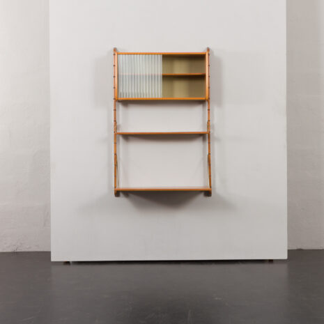 24094 Ergo one bay teak wall unit with desk-7 24094 Ergo one bay teak wall unit with desk-7