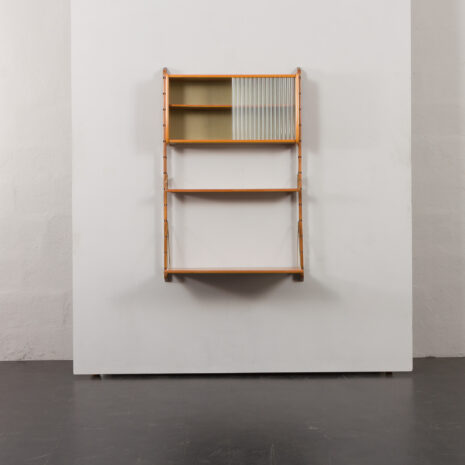 24094 Ergo one bay teak wall unit with desk-8 24094 Ergo one bay teak wall unit with desk-8