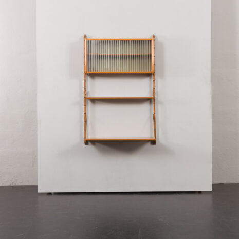 24094 Ergo one bay teak wall unit with desk-9 24094 Ergo one bay teak wall unit with desk-9